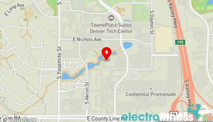 map of Factum Performance and Wellness Fitness center in Centennial