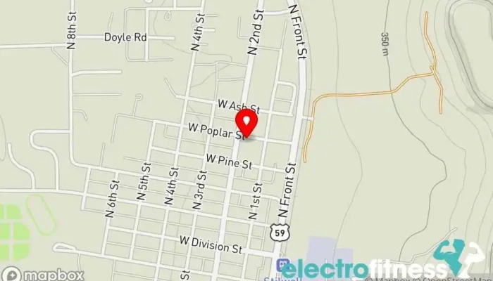 map of Fast Lane Fitness Gym in Stilwell