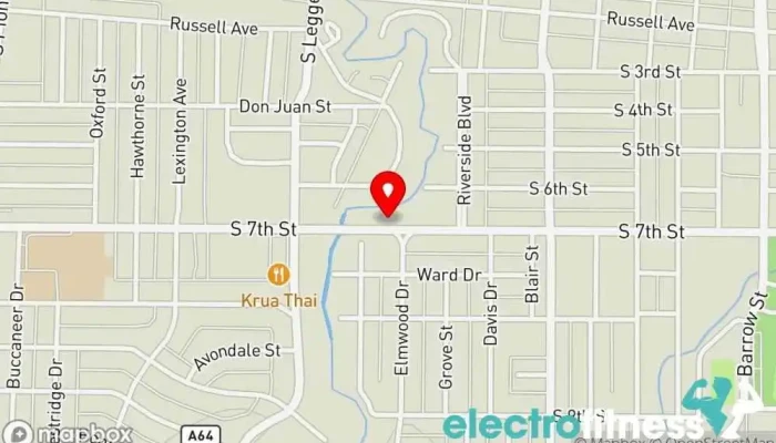 map of FireCycle Abilene Indoor cycling, Bicycle club, Fitness center, Physical fitness program in Abilene