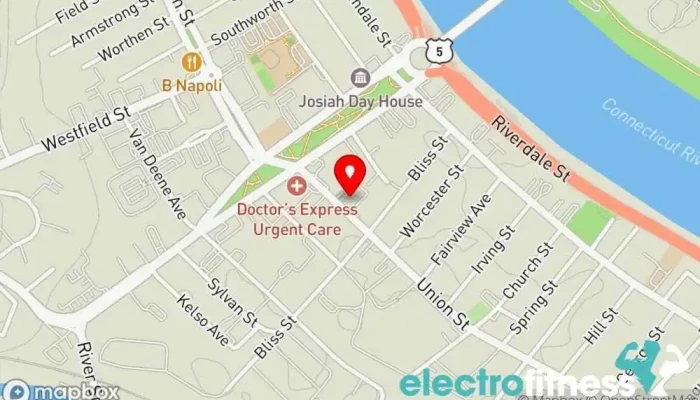 map of Fit Lab Fitness center in West Springfield