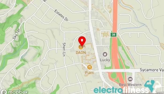 map of Fitness 19 Gym, Boot camp, Fitness center, Indoor cycling, Personal trainer, Physical fitness program, Weight loss service, Weightlifting area, Yoga studio in Danville
