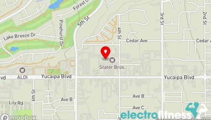 map of Fitness 19 Gym, Aerobics instructor, Boot camp, Fitness center, Exercise equipment store, Personal trainer, Physical fitness program, Weight loss service, Weightlifting area, Yoga studio in Yucaipa