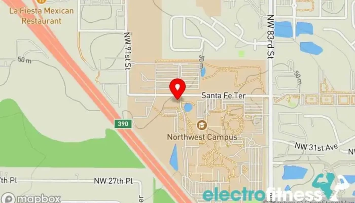 map of Fitness Center at Santa Fe College Gym in Gainesville