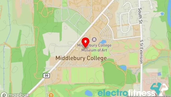 map of Fitness Center Gym in Middlebury