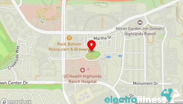 map of Fitness Court at Central Park Gym in Highlands Ranch
