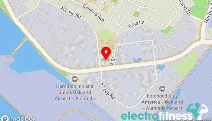 map of Fitness Court at Harbor Bay Gym in Alameda