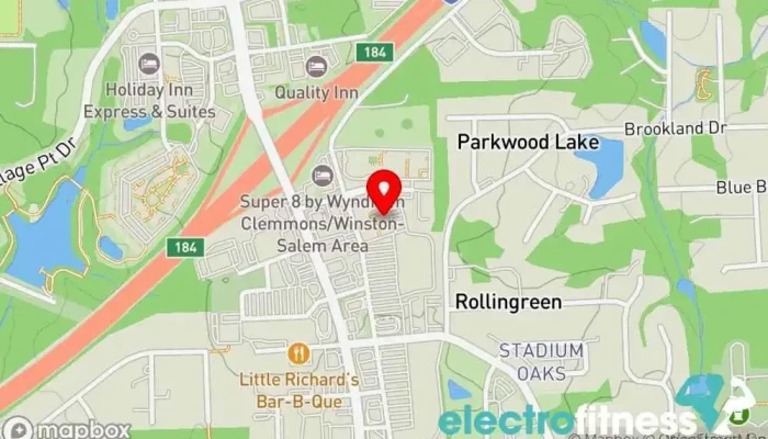 map of Fitness Edge Gym in Clemmons