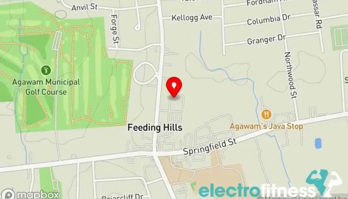 map of Fitness First Health Club Gym, Aerobics instructor, Dance club, Fitness center, Indoor cycling, Indoor swimming pool, Personal trainer, Physical fitness program, Weightlifting area, Yoga studio in Feeding Hills