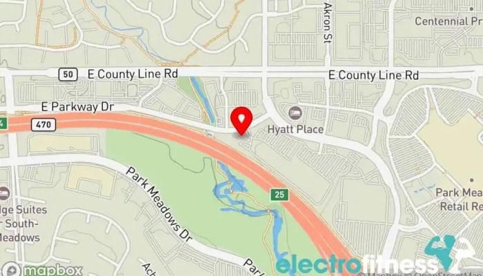 map of Fitness Gallery Exercise equipment store, Fitness equipment wholesaler in Lone Tree