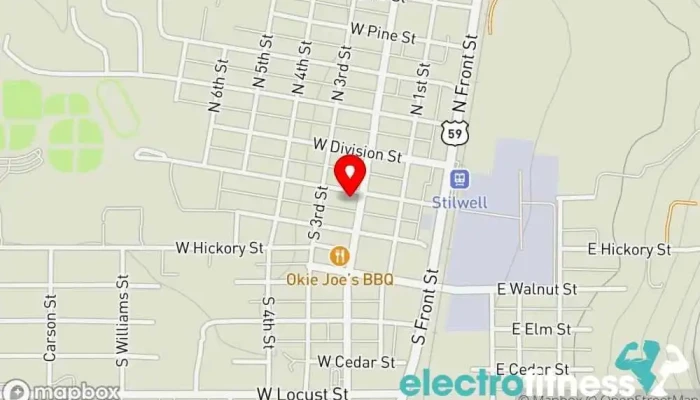 map of Fitness Innovations Gym in Stilwell