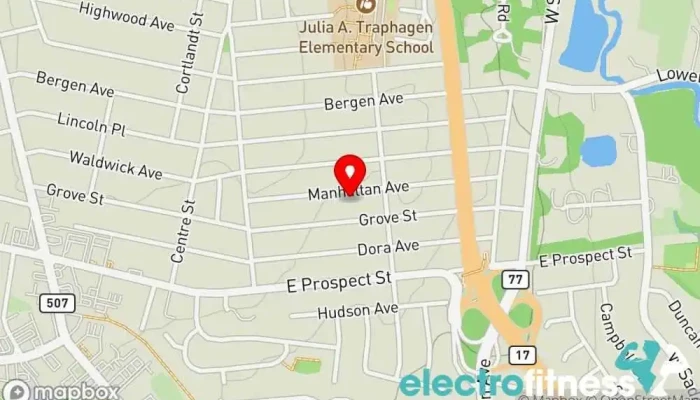 map of Fitness Performance Personal trainer, Physical fitness program in Waldwick