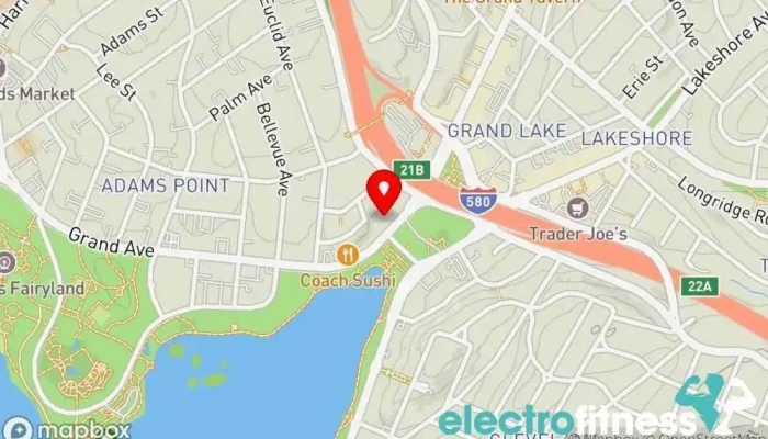 map of FITNESS SF - Oakland Gym, Fitness center, Personal trainer in Oakland