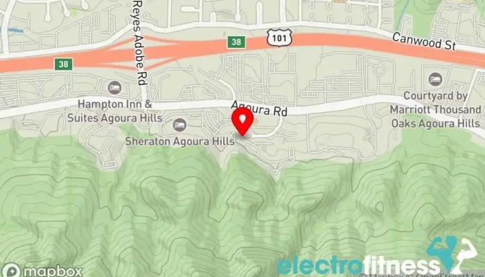 map of Fitness with Del Physical fitness program in Agoura Hills