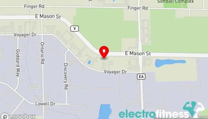 map of Fitnessology Fitness center, Personal trainer in Green Bay