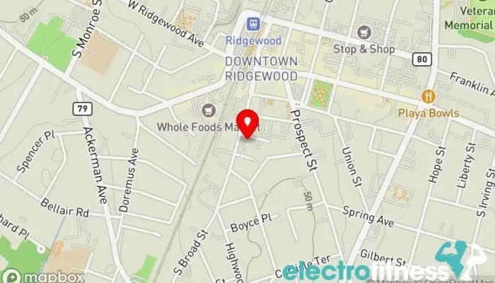 map of Fitometry Health Club Gym, Fitness center, Personal trainer, Spa and health club in Ridgewood