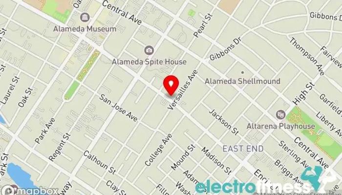 map of FitZen Fitness for Women Gym in Alameda
