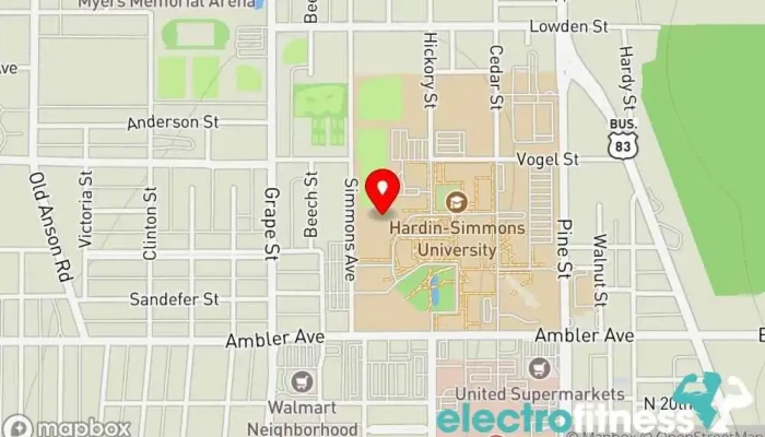 map of Fletcher Fitness Center Fitness center in Abilene