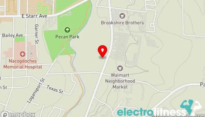 map of Flexxology Health & Fitness Studio Pilates studio in Nacogdoches