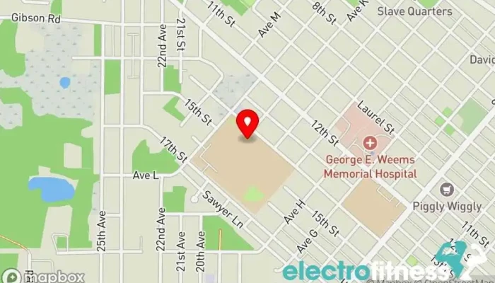 map of Forgotten Coast Fitness & Wellness Center Gym in Apalachicola