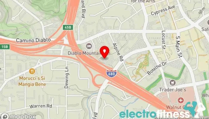map of Forma Gym Walnut Creek Gym, Cafe, Fitness center, Personal trainer, Physical therapy clinic, Pilates studio, Spa, Yoga studio in Walnut Creek