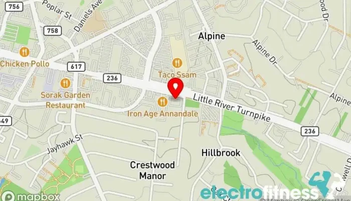 map of Foundation Fitness of Annandale Personal trainer, Gym, Physical fitness program, Weight loss service in Annandale