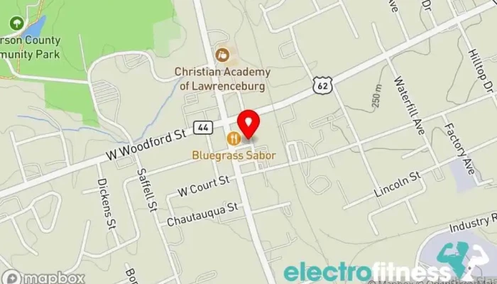 map of Full Circle Spin Studio Fitness center in Lawrenceburg