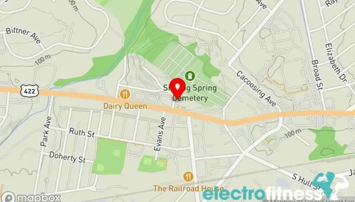 map of Full Throttle Fitness Factory Fitness center in Sinking Spring