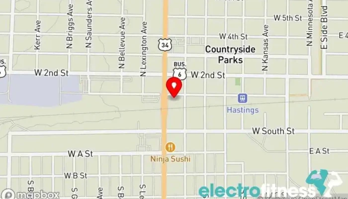 map of Funtime Fitness, Funtime Tanning Physical fitness program, Fitness center, Gym, Tanning salon, Women's personal trainer in Hastings