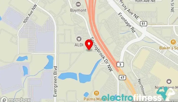 map of G365 Fitness Gym in Coon Rapids