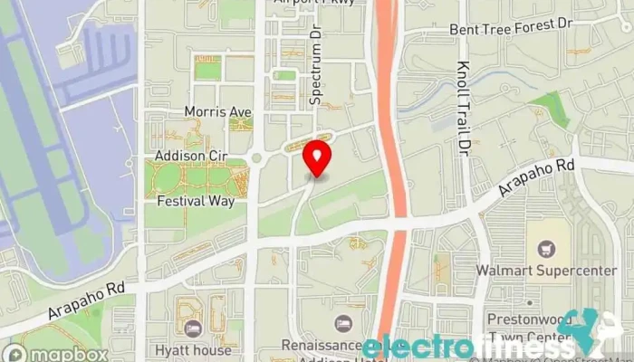 map of Gaia Flow Yoga Addison Yoga studio in Addison