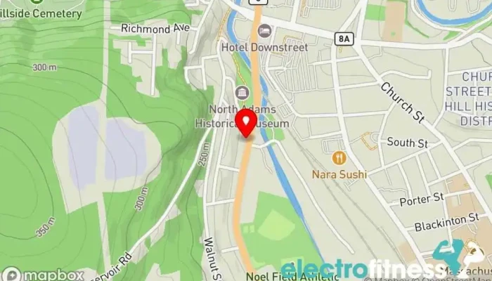 map of Gail Grandchamp Personal Training Fitness Boxing Self- Defense Studio Fitness center in North Adams