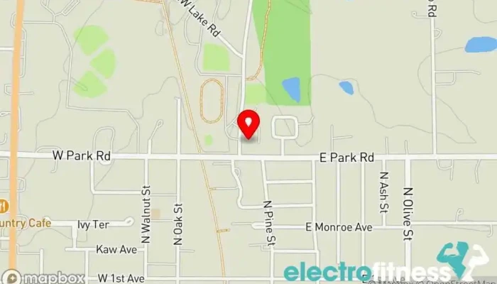 map of Garnett Recreation Center Recreation center, Gym in Garnett