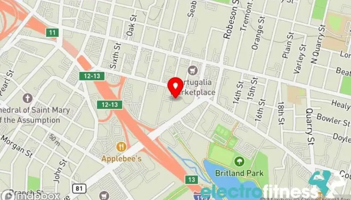 map of General Fitness Gym in Fall River