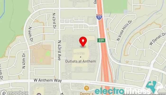 map of Genesis Fitness Gym in Phoenix