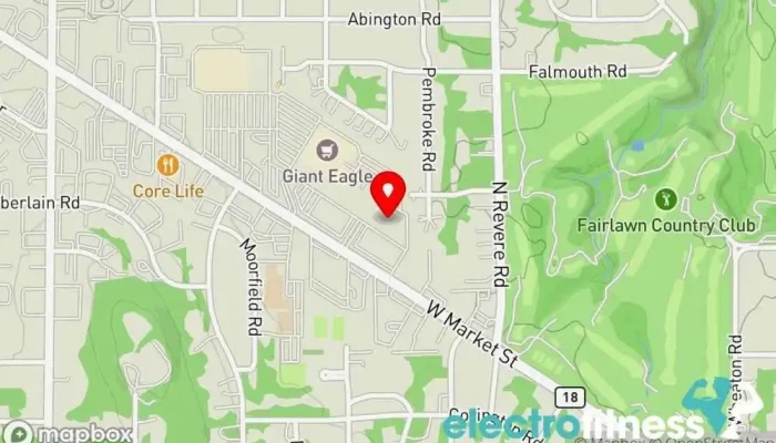 map of Get Fit 24/7 Gym, Fitness center in Fairlawn
