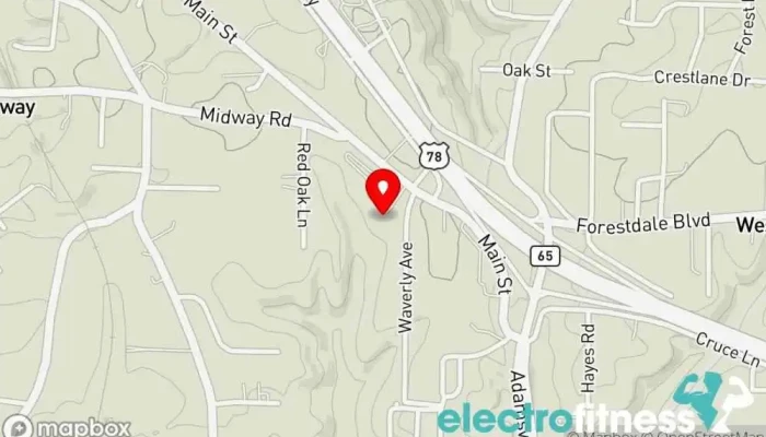 map of Get Fit with Tamika Health consultant, Fitness center in Adamsville