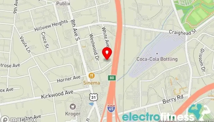 map of GetFit Anytime Gym, Fitness center in Nashville
