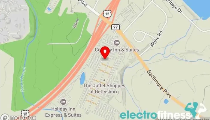 map of Gettysburg Performance Gym Gym, Fitness center, Personal trainer, Physical fitness program in Gettysburg