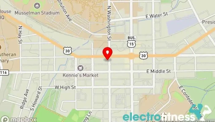 map of Gettysburg Strength & Conditioning, CrossFit Gettysburg Fitness center in Gettysburg