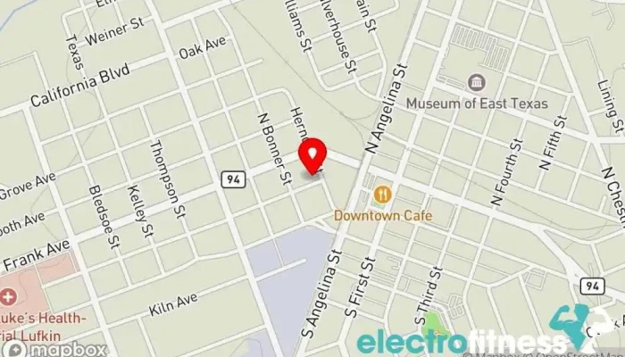 map of GO HARD FITNESS CENTER Gym, Boot camp, Boxing gym, Personal trainer in Lufkin