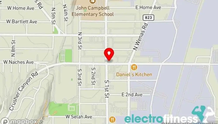 map of Goju Ryu Karate of Selah Martial arts school, Physical fitness program in Selah