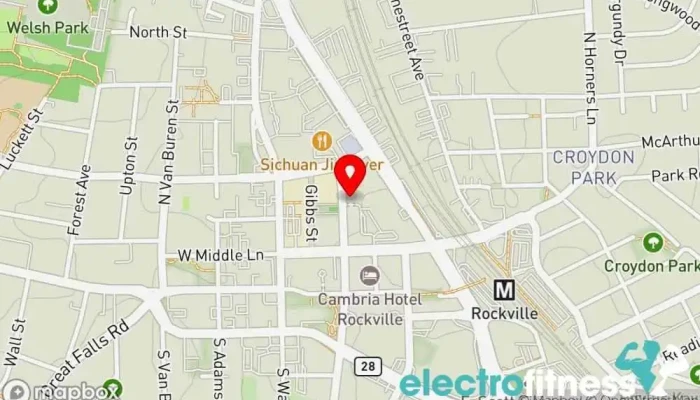 map of Gold's Gym - Rockville (Town Square) Gym, Fitness center, Personal trainer, Physical fitness program in Rockville
