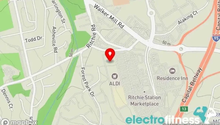 map of Gold's Gym Gym, Fitness center, Personal trainer in Capitol Heights