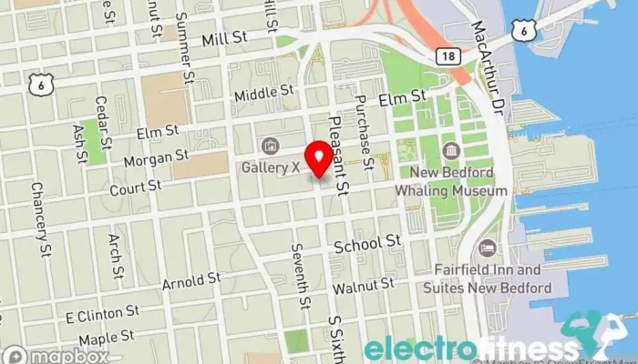 map of Good Yoga NB Yoga studio in New Bedford