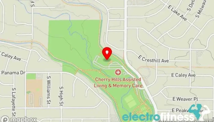 map of Goodson Recreation Center Recreation center, Basketball court, Children's camp, Fitness center, Fitness equipment wholesaler, Gym, Gymnastics center, Indoor swimming pool, Personal trainer, Pottery classes, Summer camp organizer in Centennial