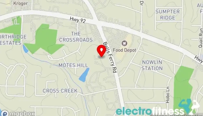 map of Gracie Barra Georgia Martial arts school in Acworth