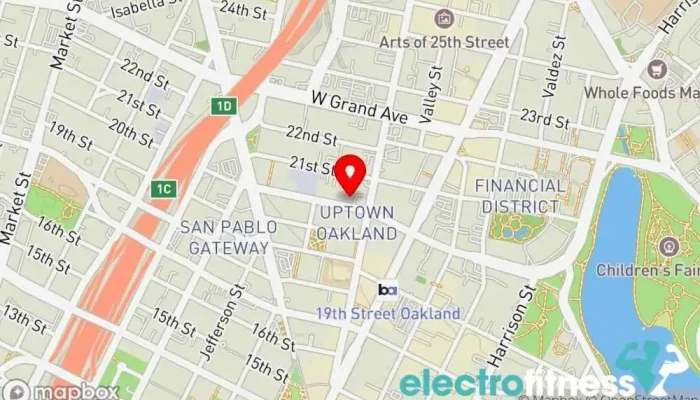 map of Great Western Power Company Rock climbing gym, Gym, Rock climbing instructor, Yoga studio in Oakland
