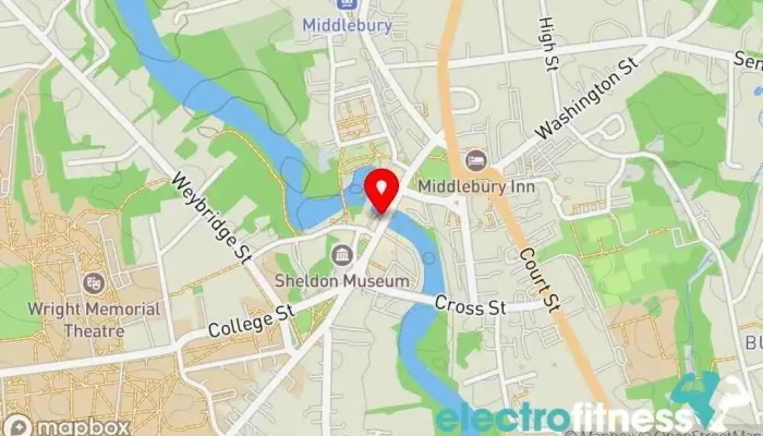 map of Green Mountain Inti Ombak Pencak Silat Martial arts school in Middlebury