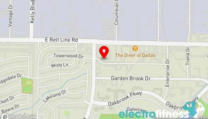 map of GRINDHARD ELITE PERFORMANCE GYM Fitness center in Farmers Branch