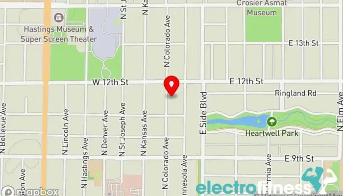 map of Grounded Sky Yoga studio in Hastings